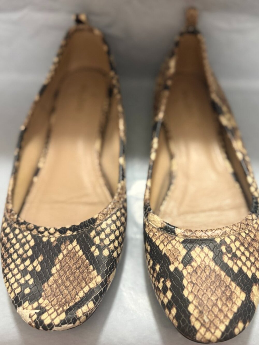 ALDO Kaye Snake Print Ballet Flats - Brown/Gold - Women’s Size 7.5